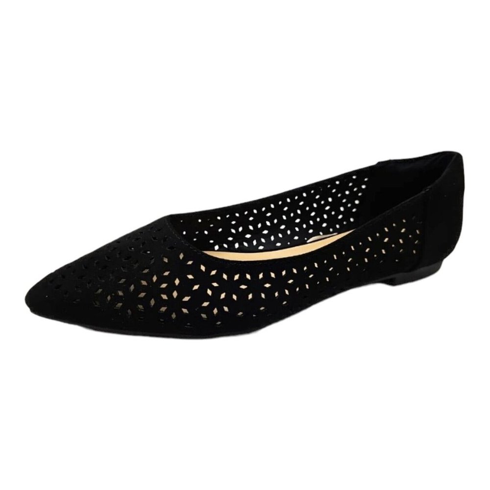 Women's Pointed Toe Ballet Flats Casual Soft Slip On Classic Shoes Black size 7